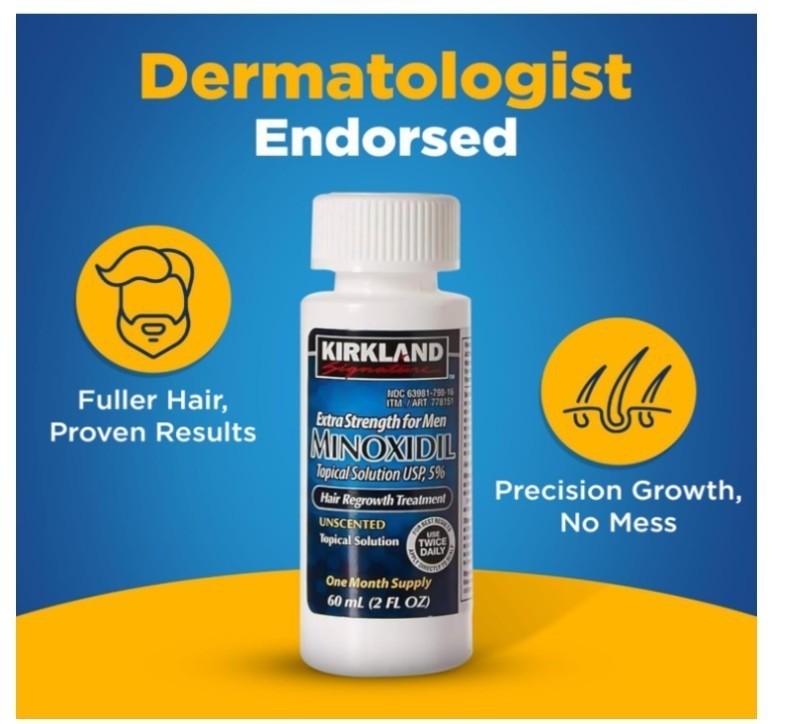 Kirkland Signature Minoxidil 5% Extra Strength 12 Month Supply Exp 03. 2028