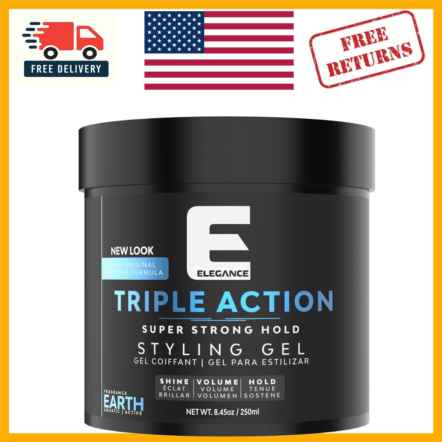 Earth Fragrance Hair Gel: Super Hold & Extreme Volume – 8.45oz Gel For Everyone