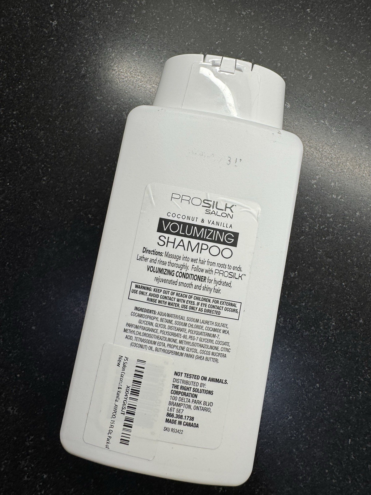 Prosilk Coconut & Vanilla Volumizing Shampoo, 15 fl oz – Set Of 3 Bottles – NEW