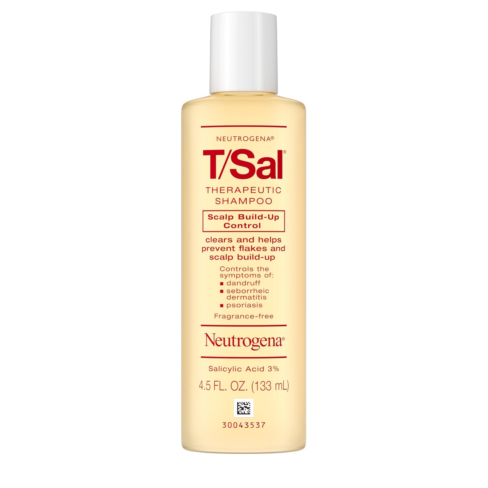 Neutrogena T/Sal Therapeutic Dandruff Shampoo, 4.5 Fl Oz (Pack of 1), Clear