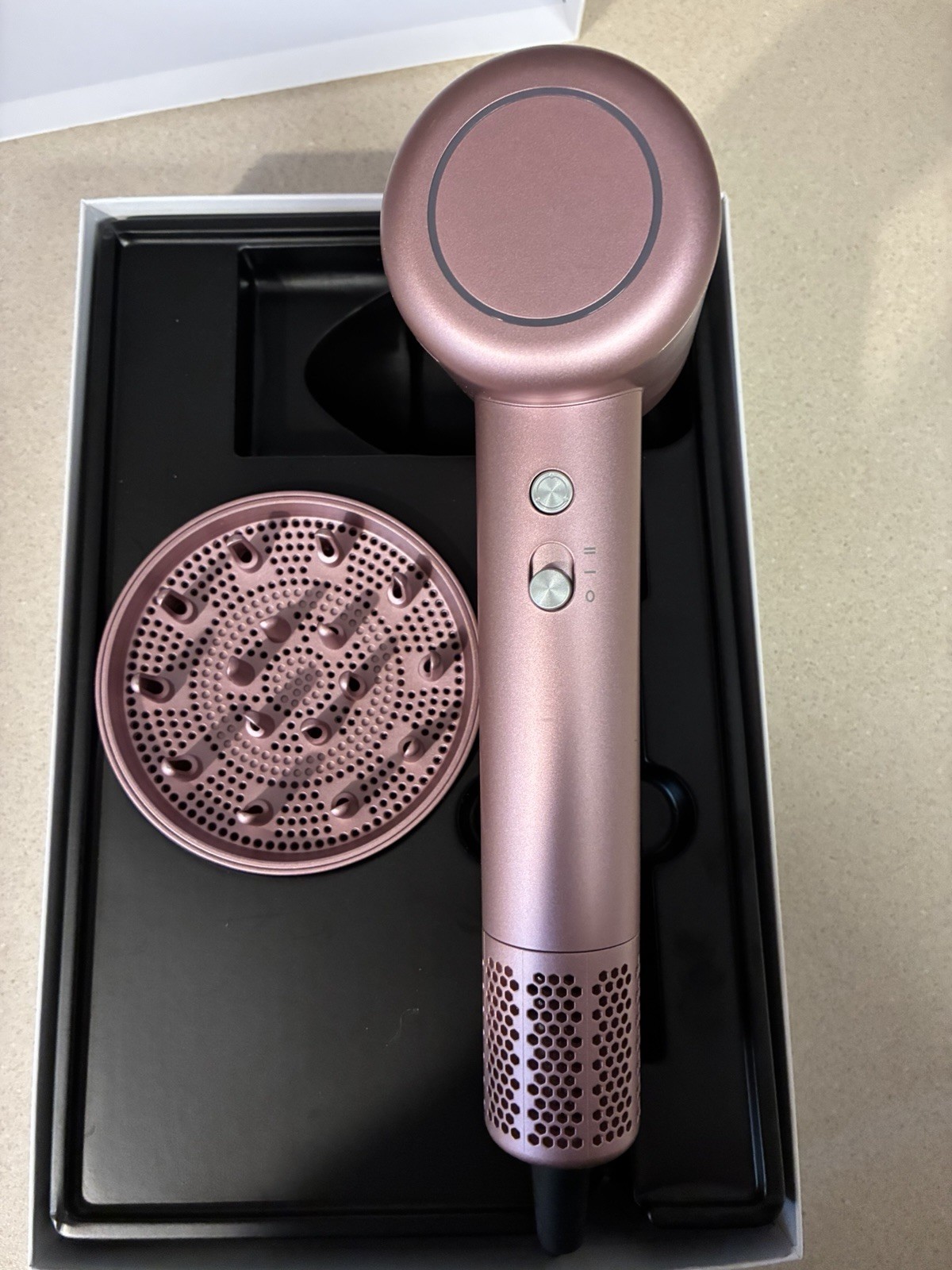 ANIEKIN F2 Standard Hair Dryer, Pink Electric Plastic, Diffuser Attachment