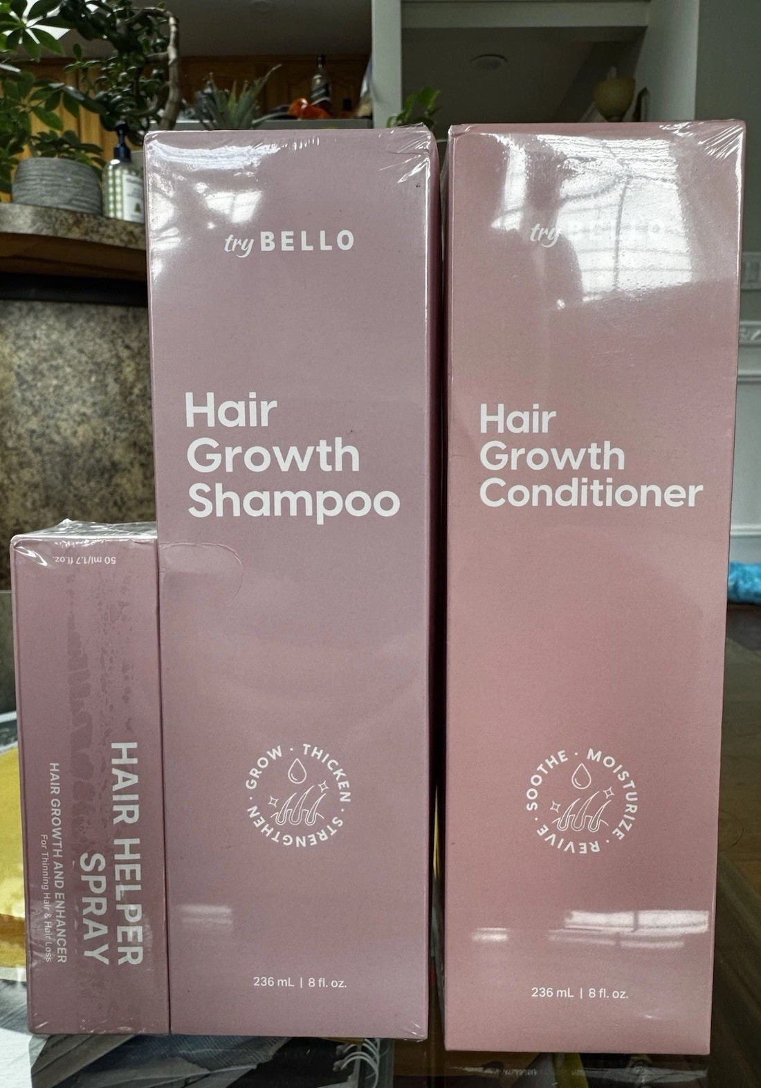 Trybello Hair Growth Shampoo and Conditioner Set with FREE Spray Included New