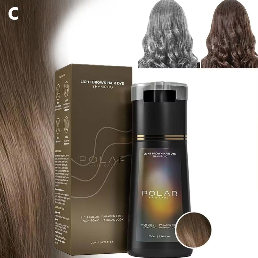 Polar-Hair Dye Shampoo Polar Hair Care, Hair Care Shampoo 200ML/6.7 OZ 4 Colors