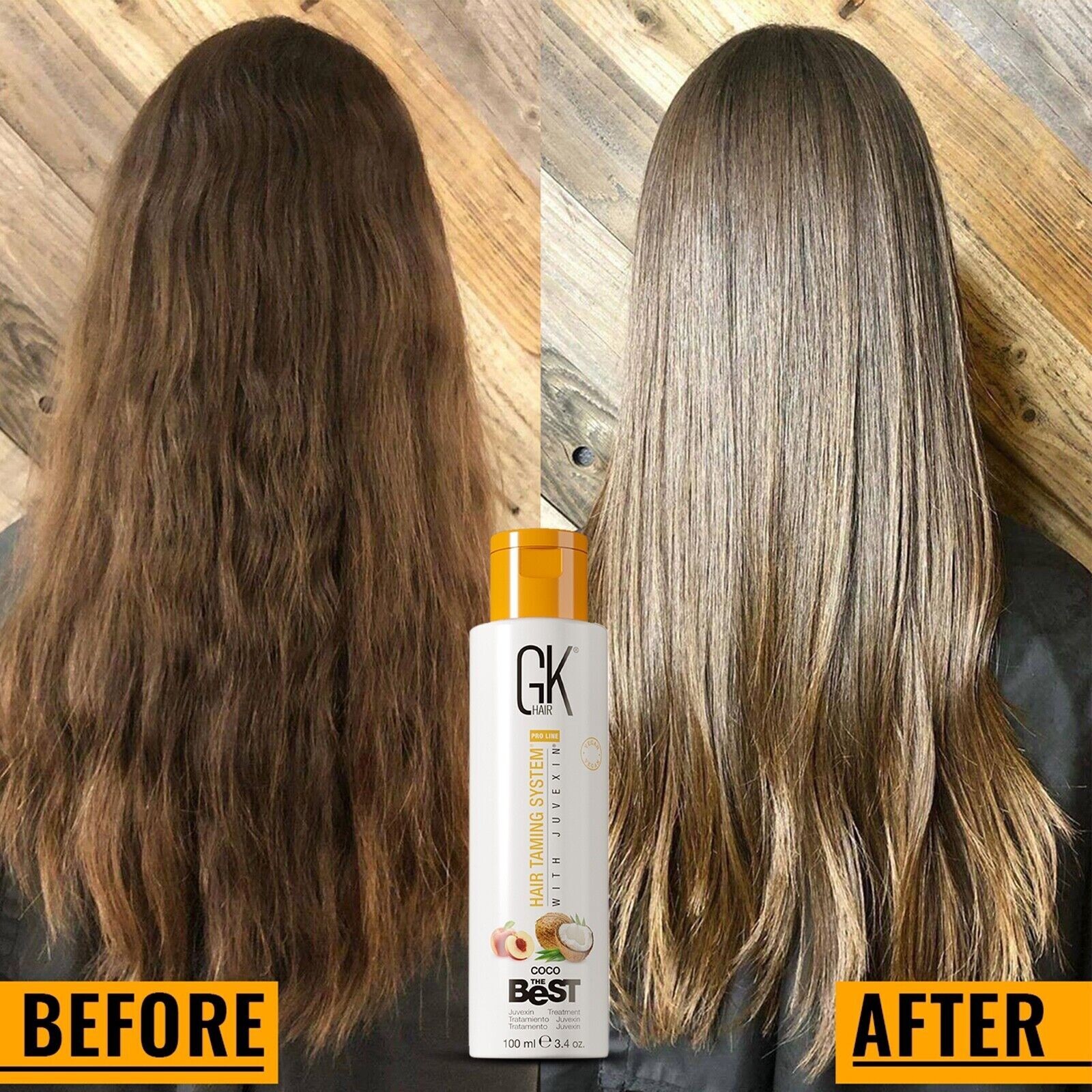 GK HAIR The Best COCO Vegan Keratin Brazilian Treatment Silky Smoothing 3.4 Oz