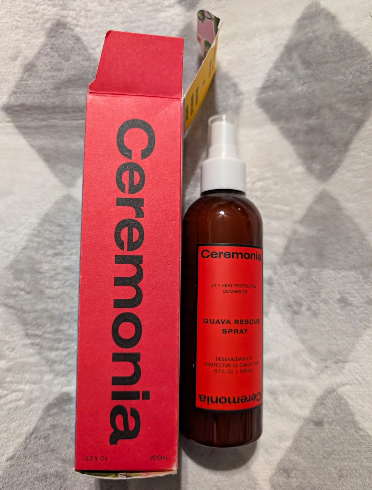 Ceremonia Guava Rescue Spray Detangler Heat Protection 6.7 fl oz / 200 mL