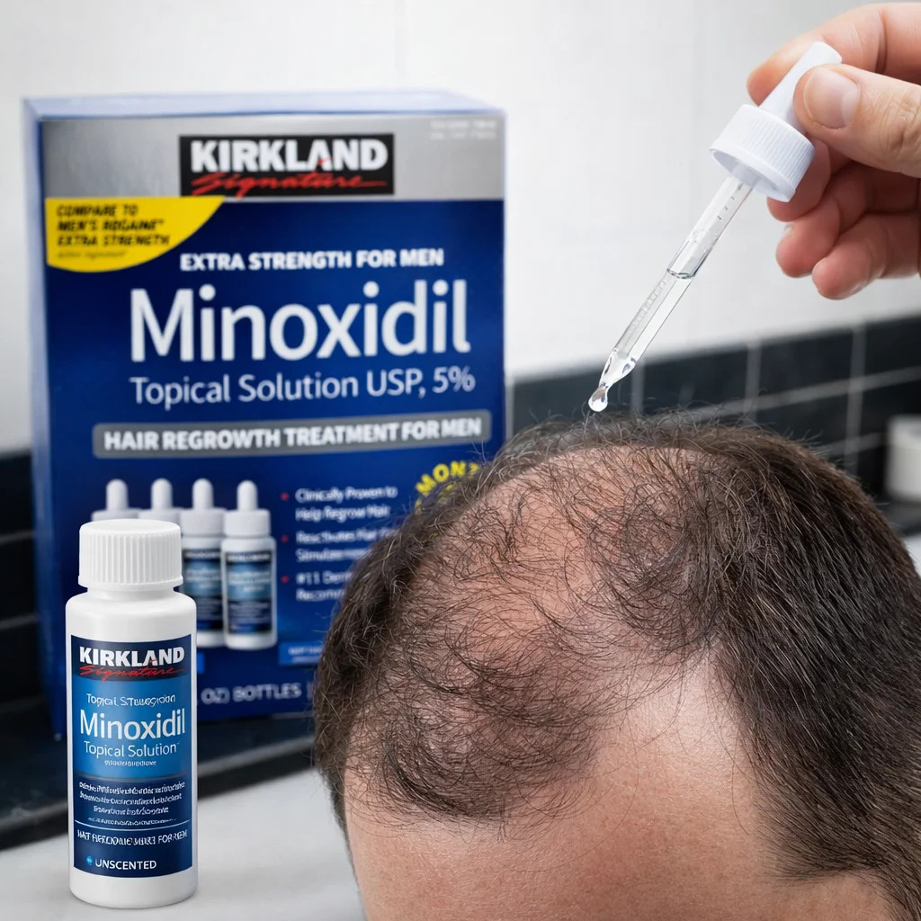 Kirkland Signature Minoxidil Topical Solution USP 5% for Men, Unscented, 6-Month
