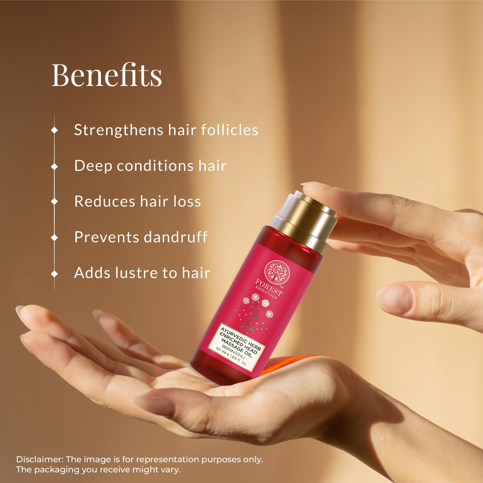 Forest Essentials Bhringraj Hair Oil | Ayurvedic Hair Growth & Dandruff Control