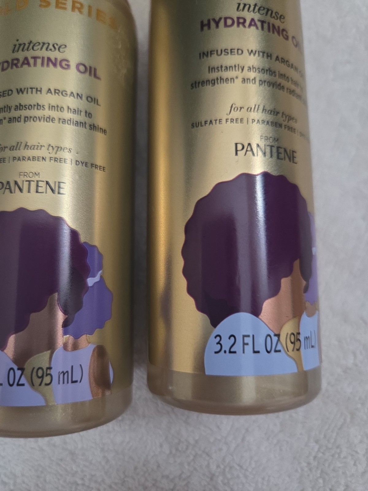 2 Pantene Gold Series Intense Hydrating Oil For Dry Damaged Hair 3.2oz (L27)