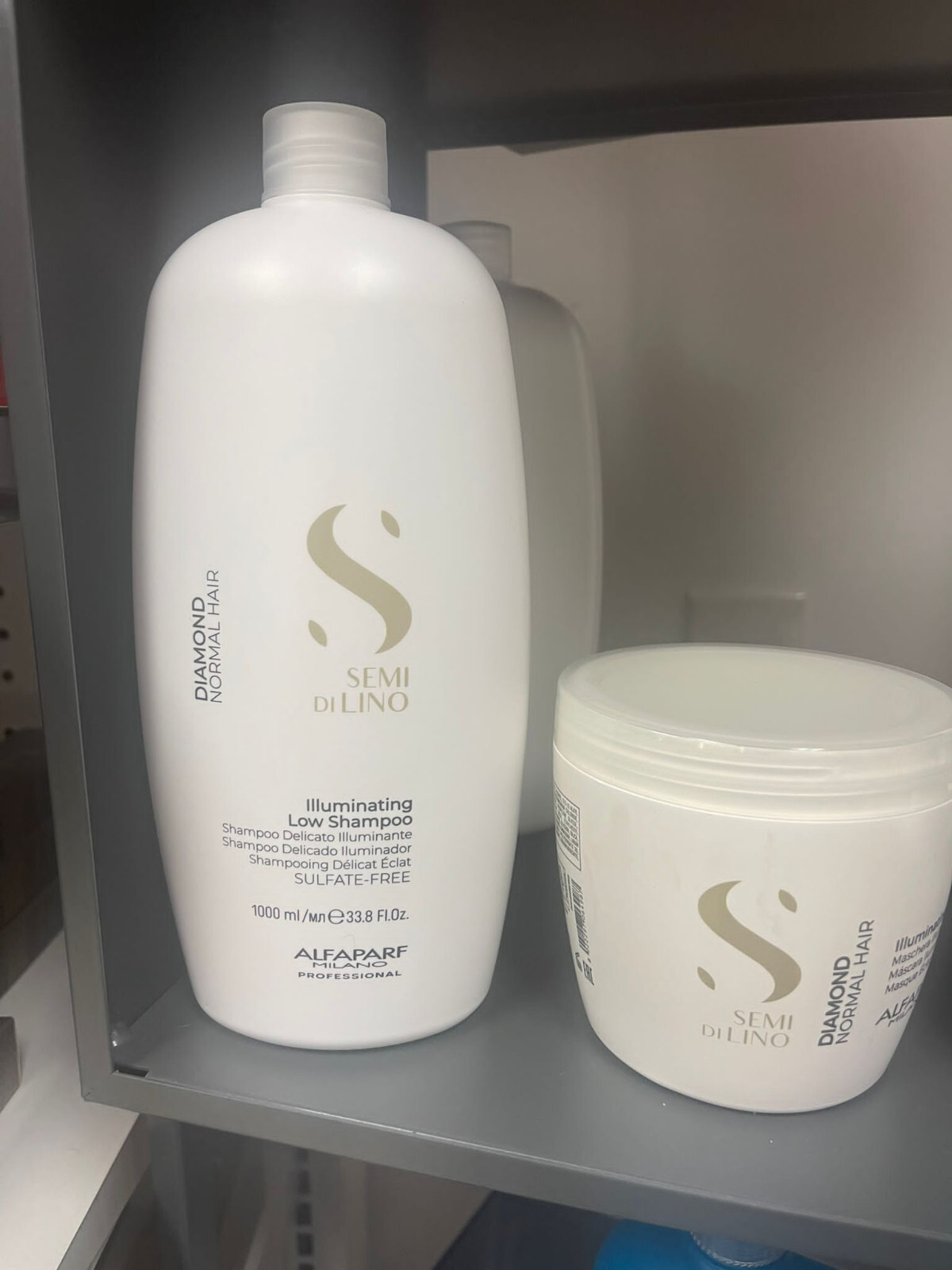 Alfaparf Semi Di Lino Diamond Illuminating Shampoo and Mask Set – 1000ml & 500ml