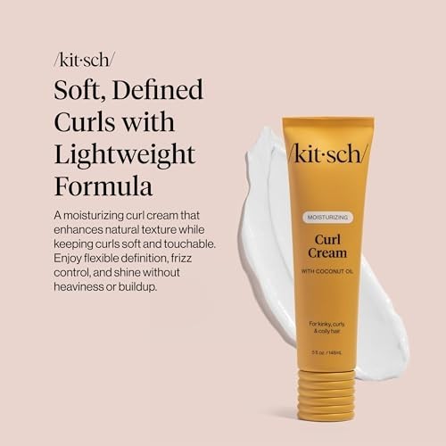Kitsch Moisturizing Curl Cream for Curly Hair – Lightweight Curly Hair Products