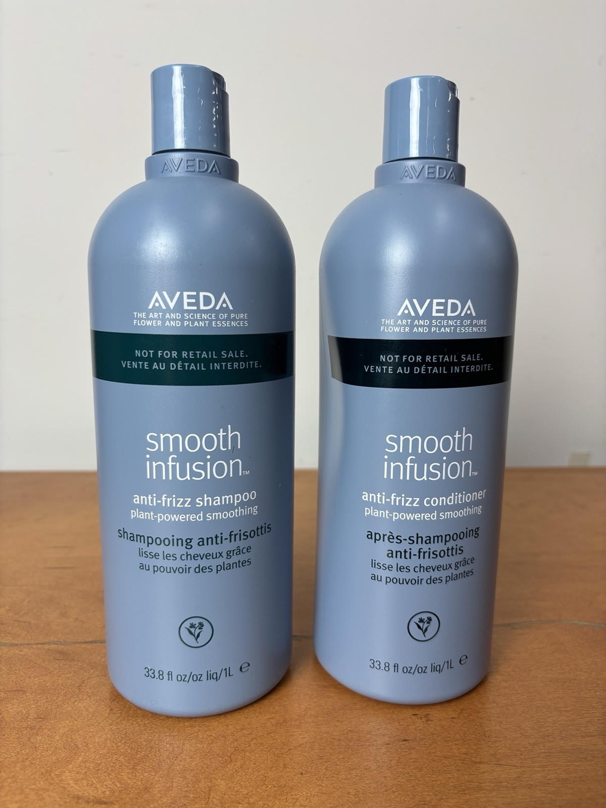 Aveda Smooth Infusion Anti-frizz Duo Shampoo and Conditioner 33.8 oz LITER Duo
