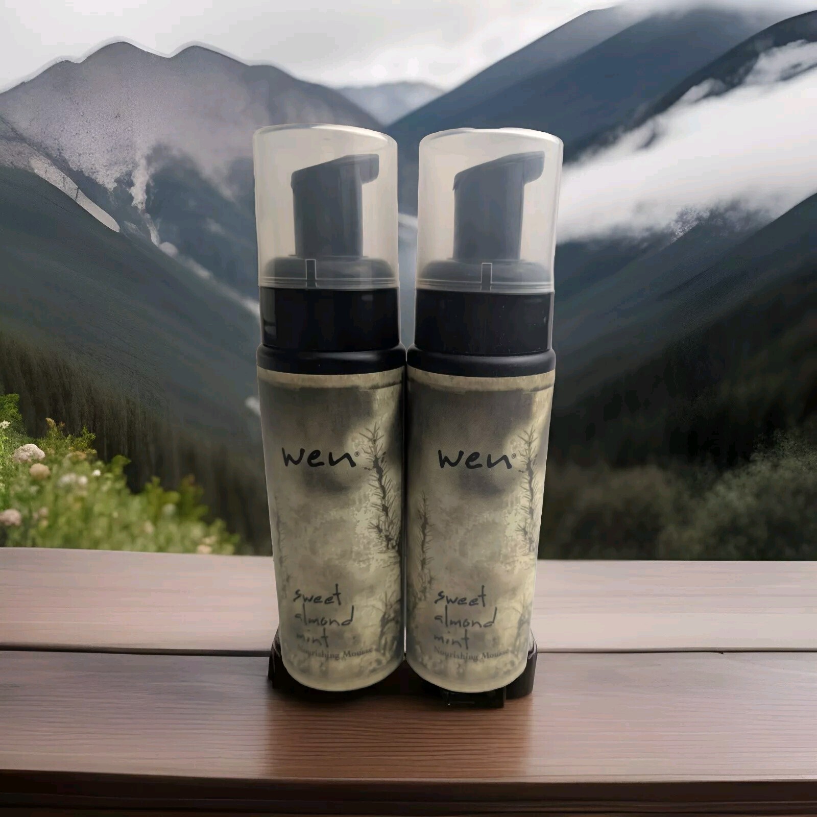 2 Bottles Wen By Chaz Dean Sweet Almond Mint Nourishing Mousse 7.5 fl oz