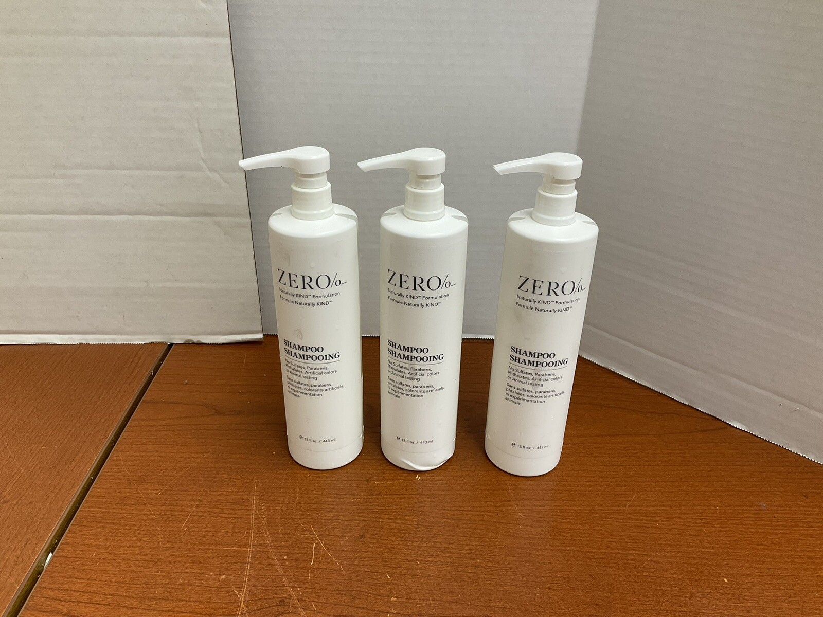 LOT 3 Zero% by Gilchrist & Soames Shampoo 15 oz EACH