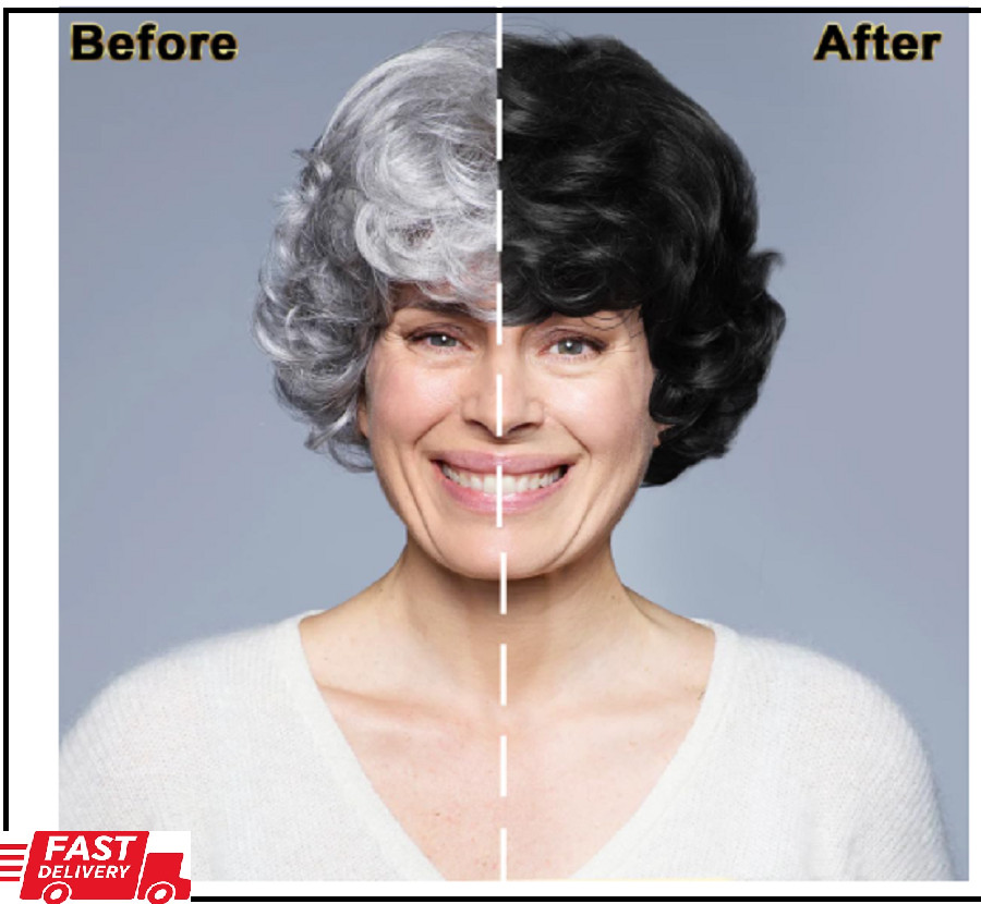 Black Hair Dye Shampoo 3 in 1 for Women/Men for Gray Coverage Instant Hair Color