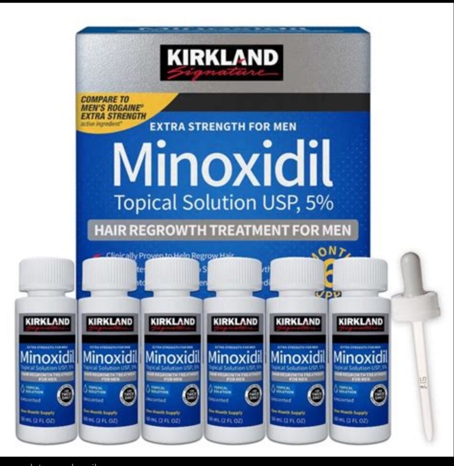 ✳️ Kirkland Minoxidil 5% Extra Strength Men Hair Regrowth Treatment 6 Supply ✳️