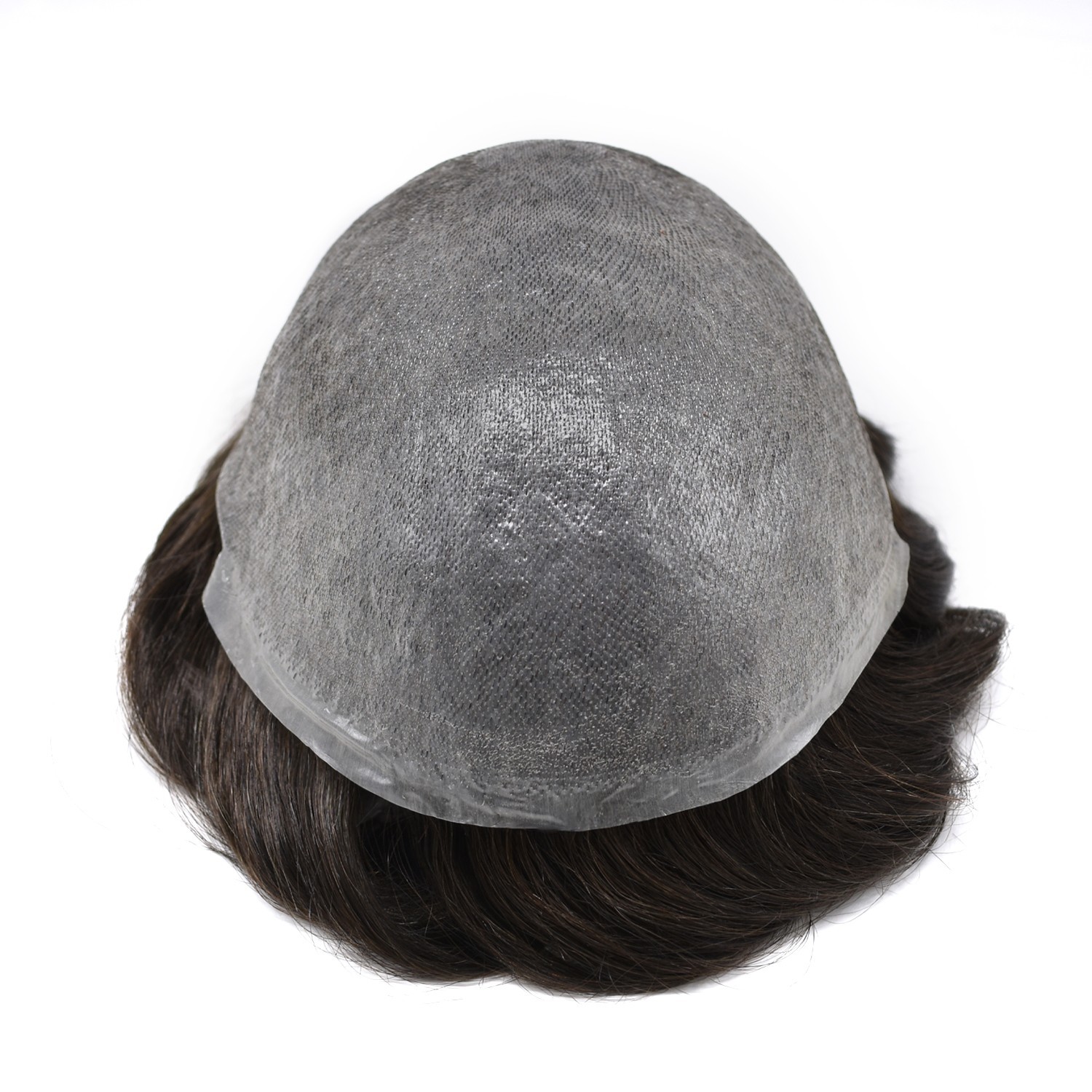 US Seller | Ultra Thin Skin Mens Hair System Real Human Hair Piece PU Toupee
