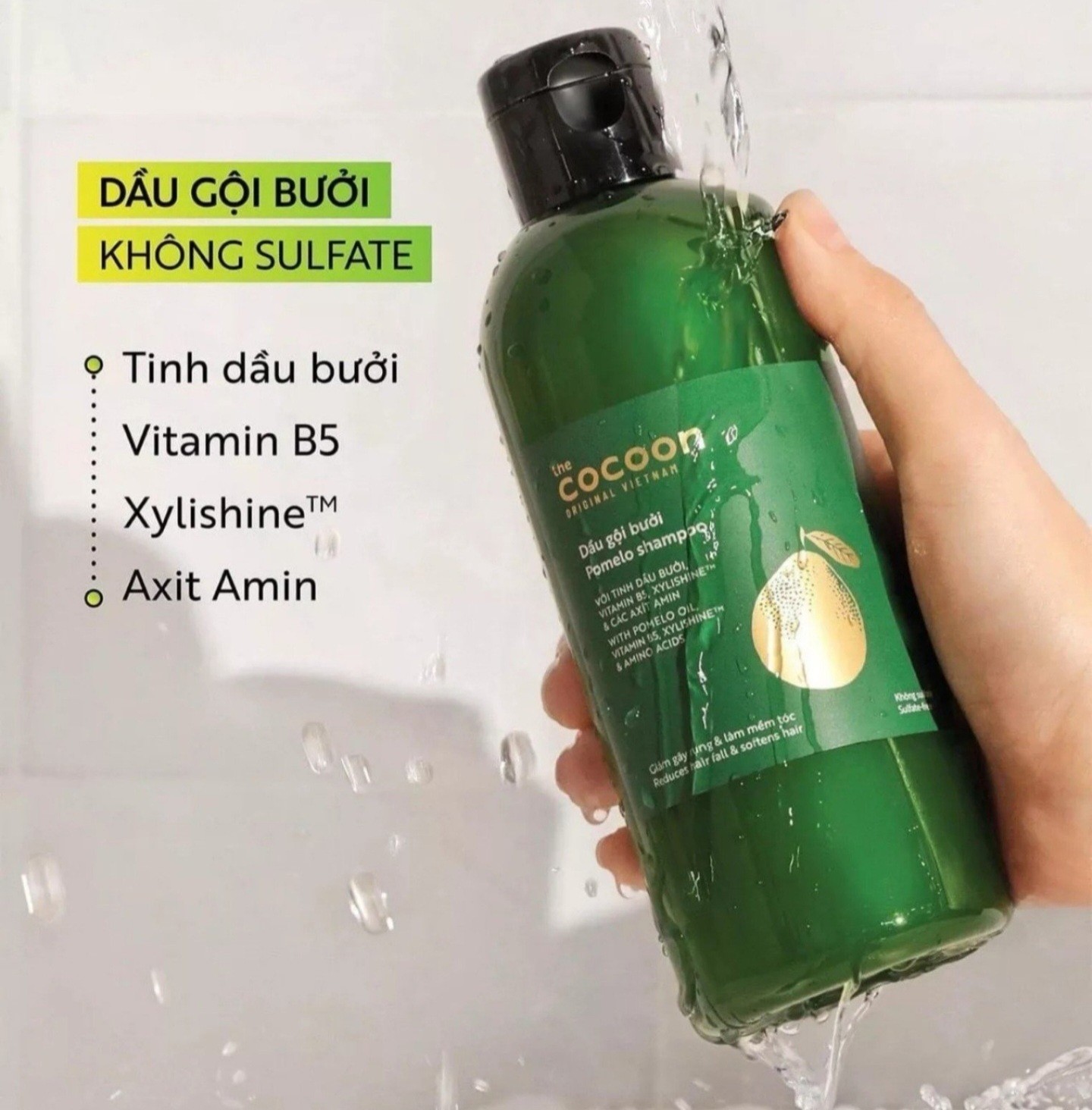 2 Bottles Of Cocoon Grapefruit – Pomelo Shampoo Reduce Hair Fall & Softens Hair