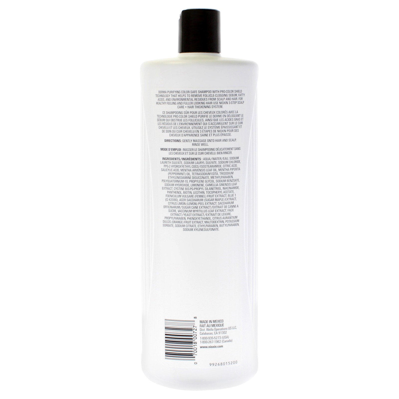 System 3 Cleanser Shampoo by Nioxin for Unisex – 33.8 oz Shampoo