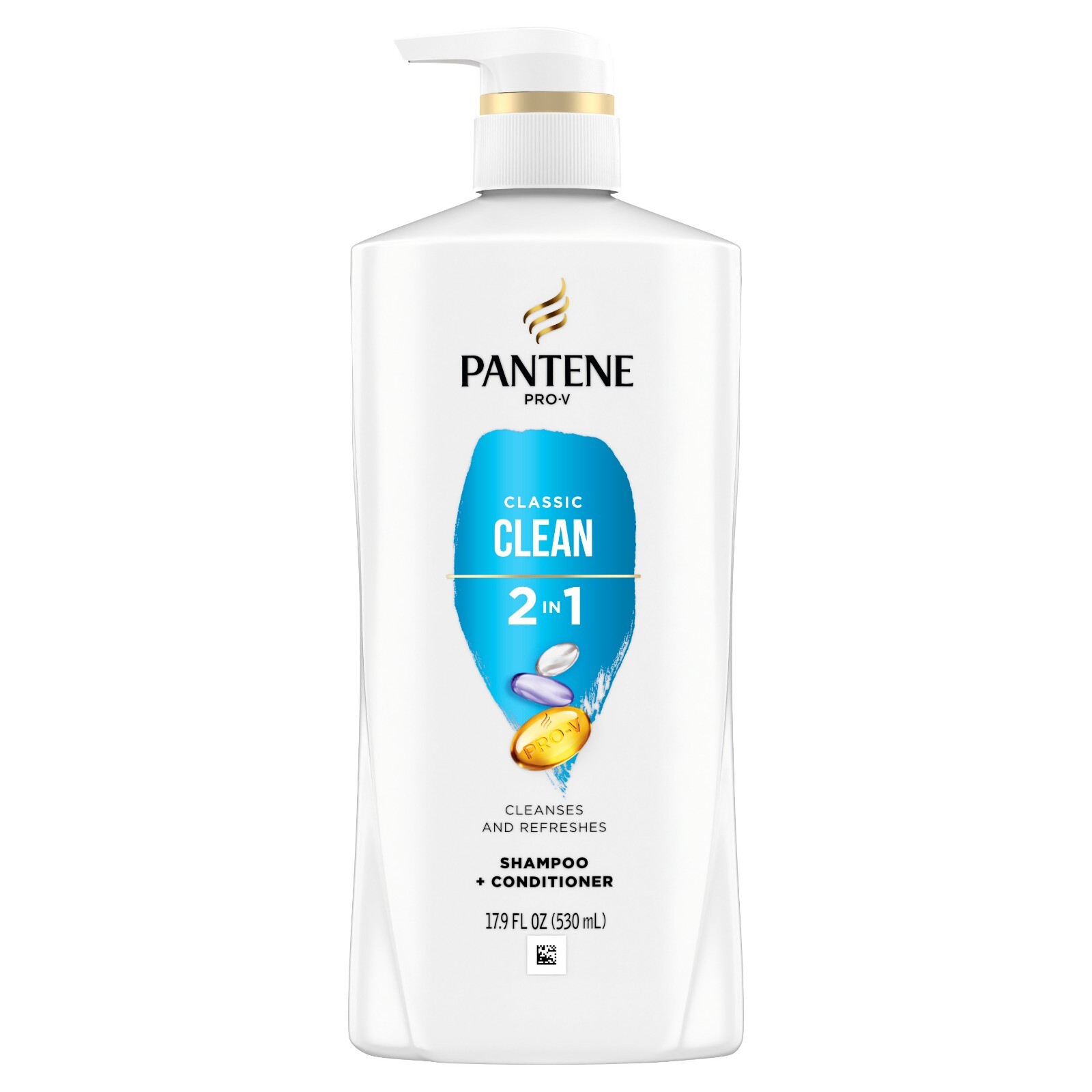 Pantene Pro-V Classic Clean 2in1 Shampoo and Conditioner, All Hair Types, 17.9 f