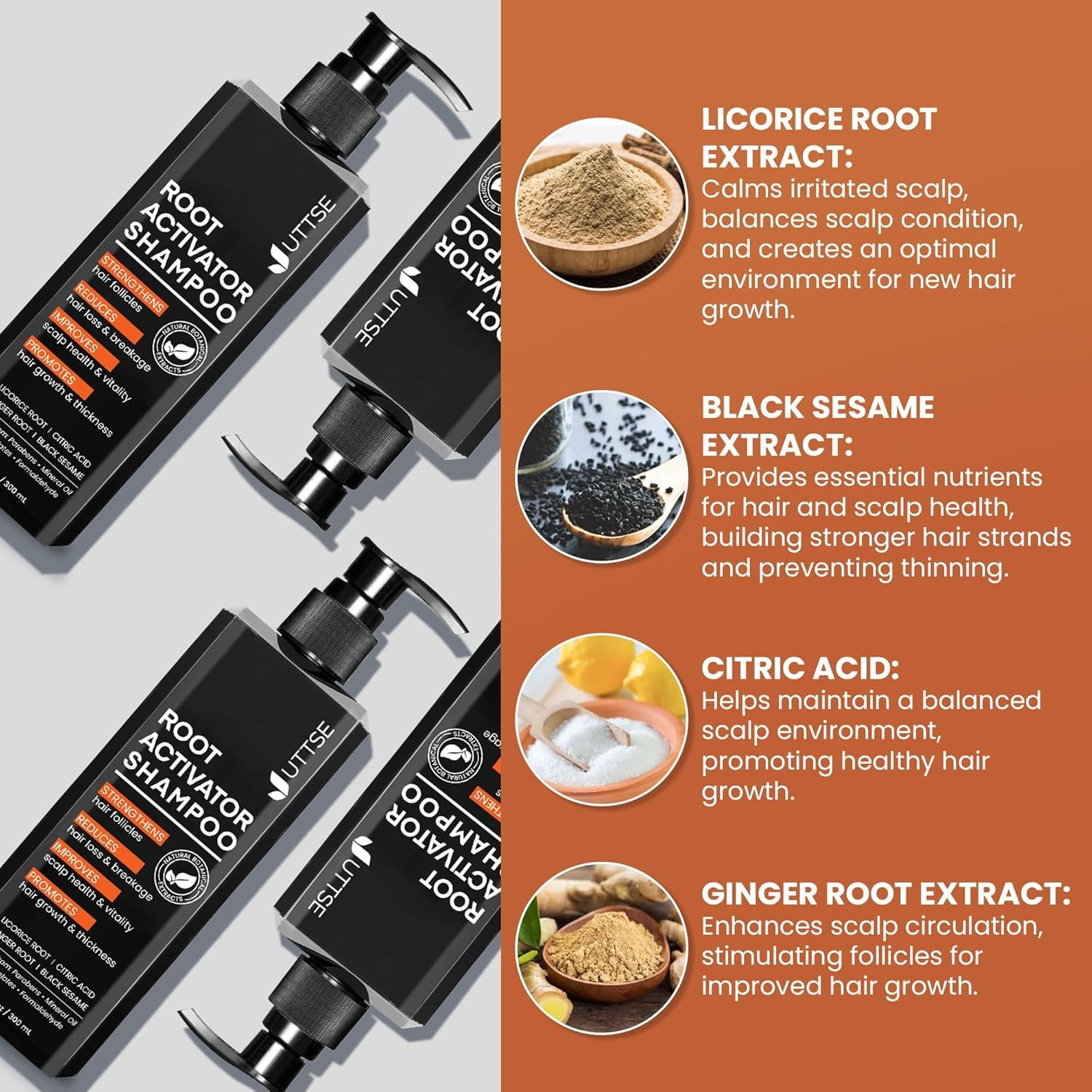 Root Activator Shampoo for Men: Hair Growth Shampoo for Men’S Thinning Hair and