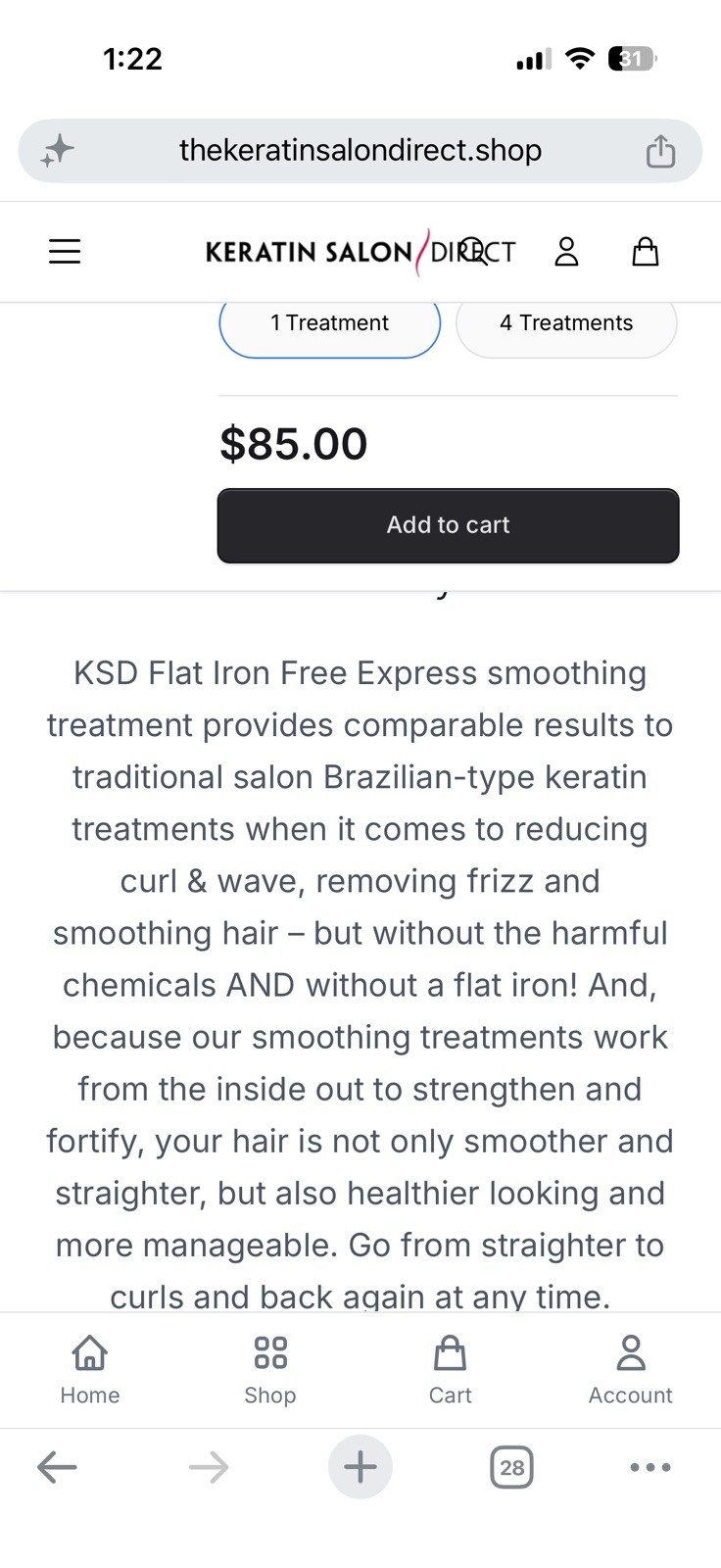 Keratin Salon Direct Professional Smoothing Treatment Flat Iron Free Express New