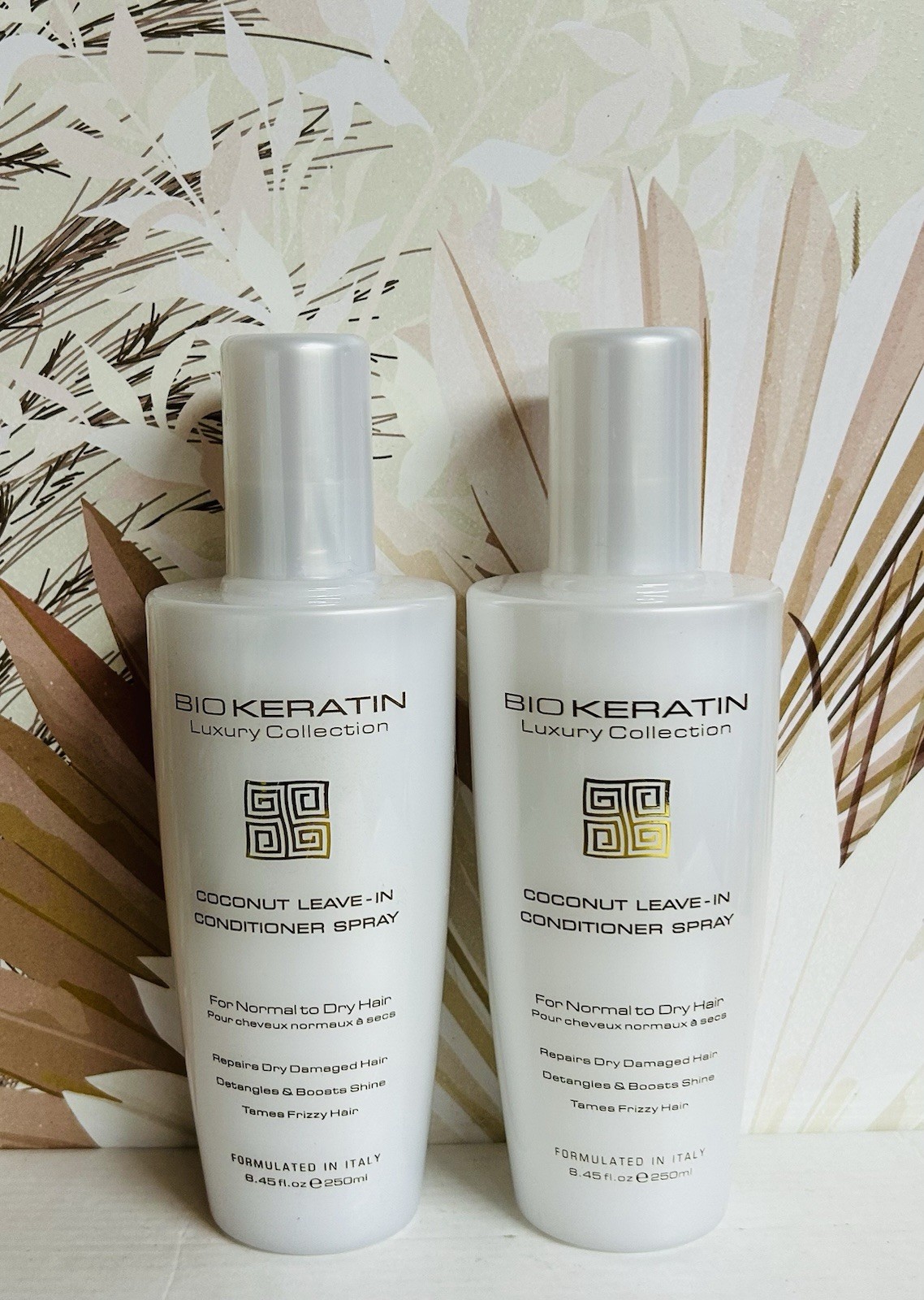 2-Pack Bio Keratin Luxury Collection ~ Coconut Leave-in Conditioner Spray 8.45oz
