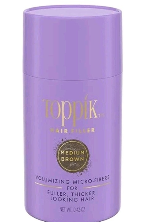 Toppik Hair Filler Volumizing Micro-Fibers – Medium Brown | 0.42 oz (12g)