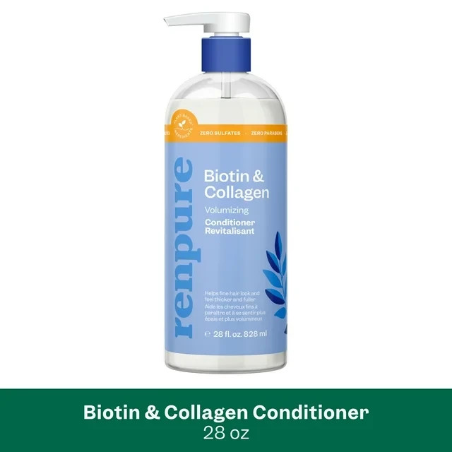Renpure Biotin & Collagen Thickening Conditioner, for All Hair Types, 28 oz