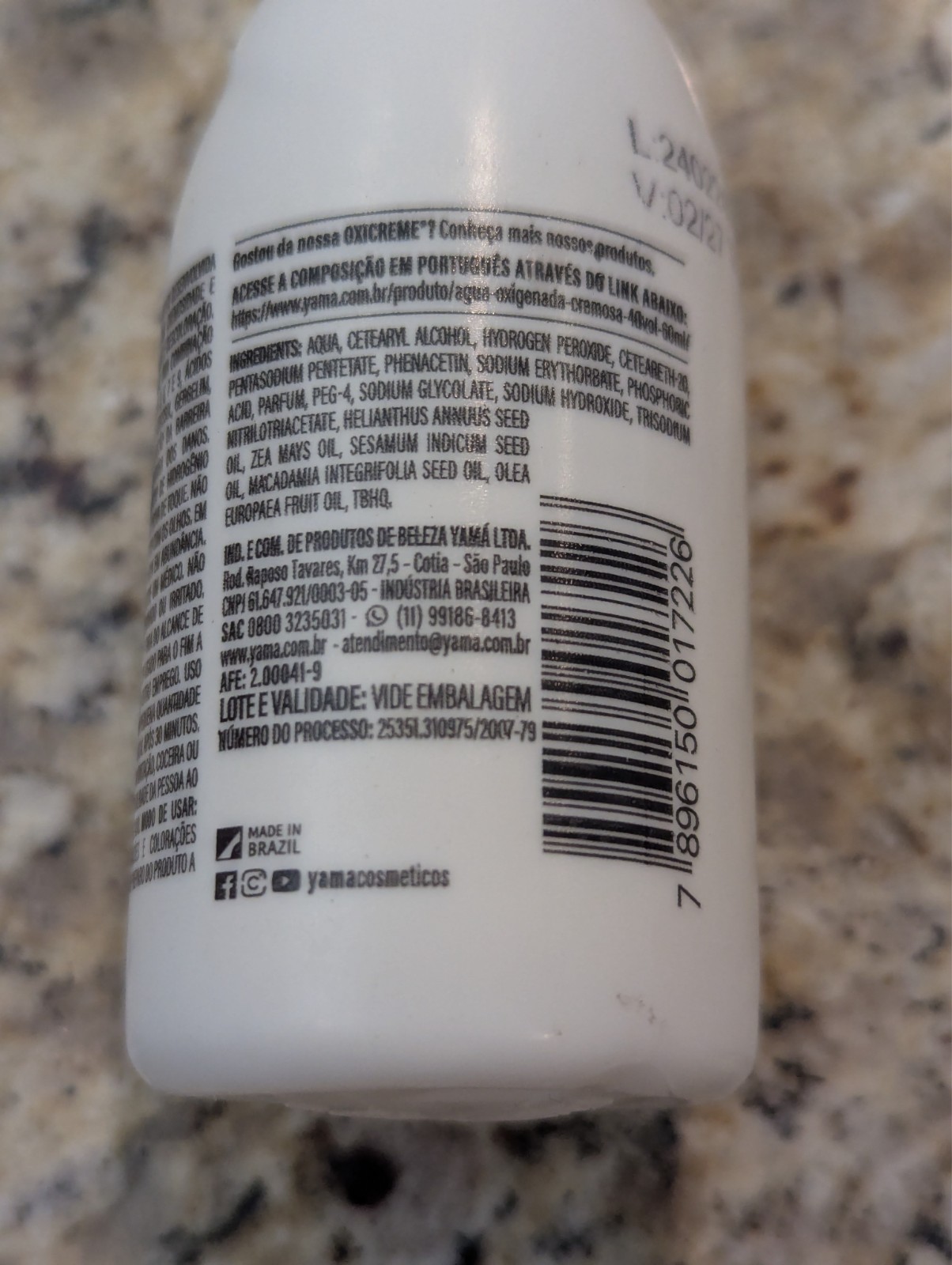 Yamá Creamy Hydrogen Peroxide With Omega 40 Volumes 60 mL