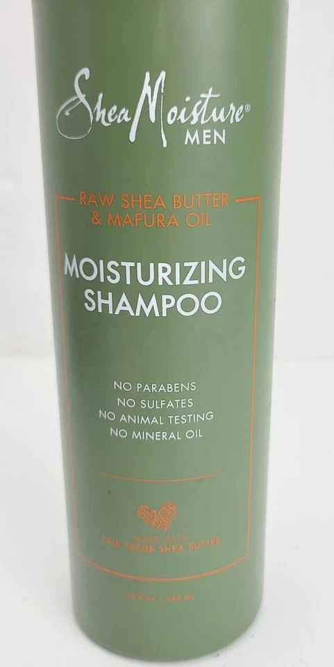 New! SHEA MOISTURE Men’s Shea Butter And Mafura Oil Moisturizing Shampoo, 15 OZ