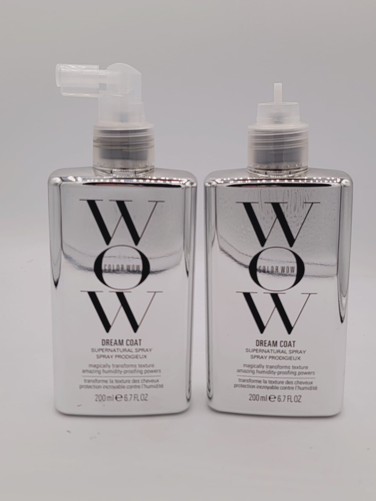 2 Pack COLOR WOW Dream Coat Supernatural Spray 6.7 oz / 200ml, broken pump