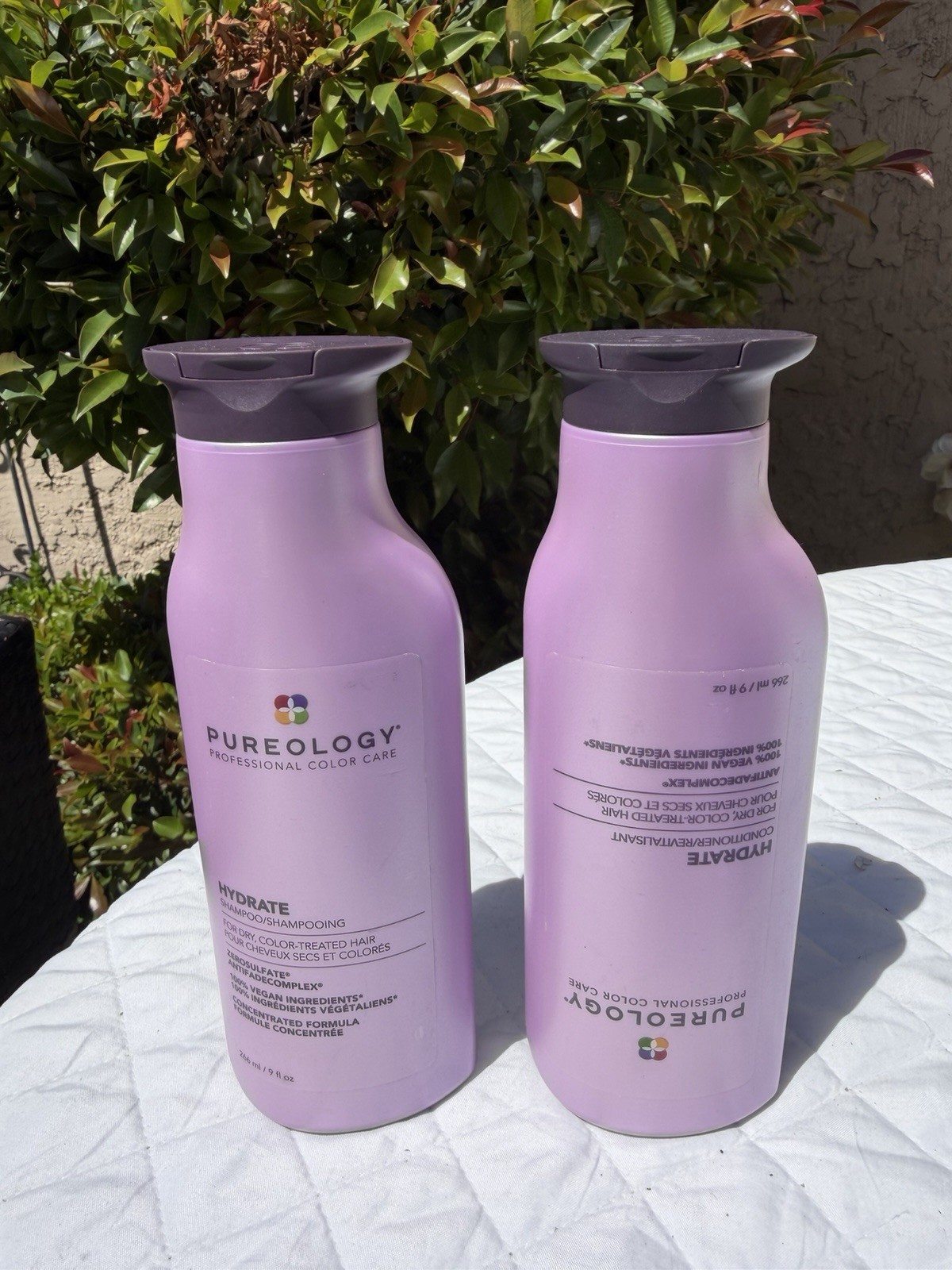 2 Pureology Hydrate Shampoo & Conditioner For Dry Color Treated Hair 266ml 9oz.