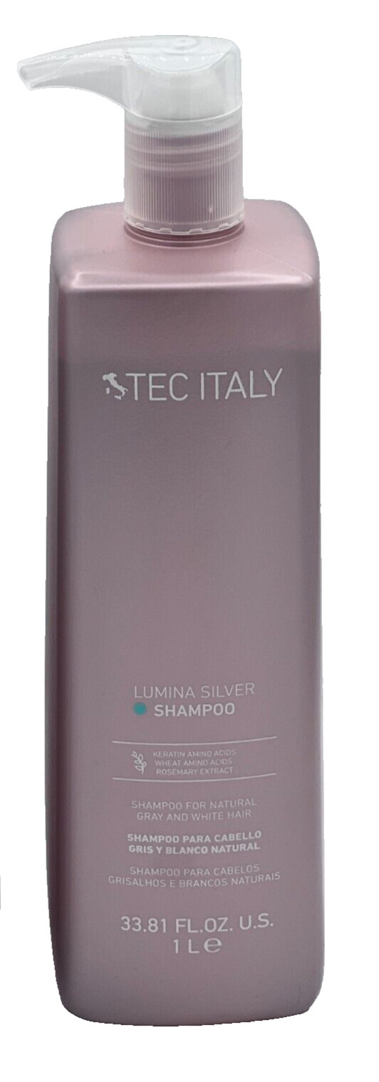 TEC ITALY HAIR DIMENSION 1- LUMINA SILVER SHAMPOO FOR GRAY OR WHITE HAIR 33.8 OZ