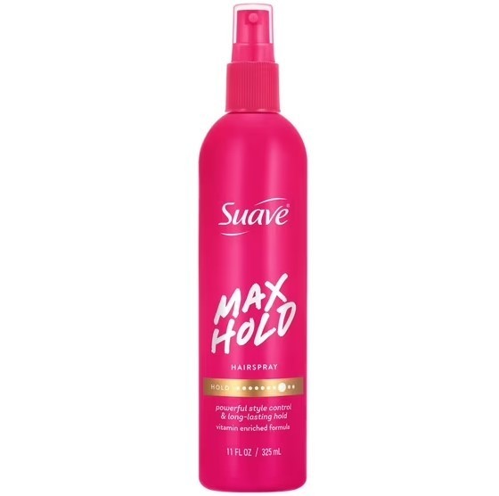 Suave Max Hold Non-Aerosol Scented Hairspray, Strong Hold, All Hair Types, 11 FL