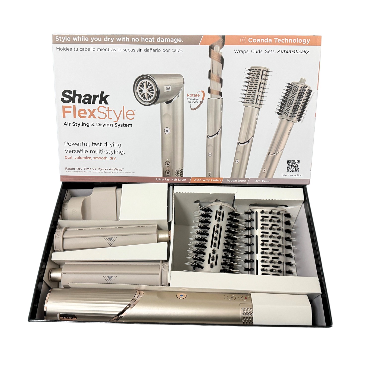 Shark Flex Style 1300W Air Styling & Drying System Stone (HD430) 120V US PLUG