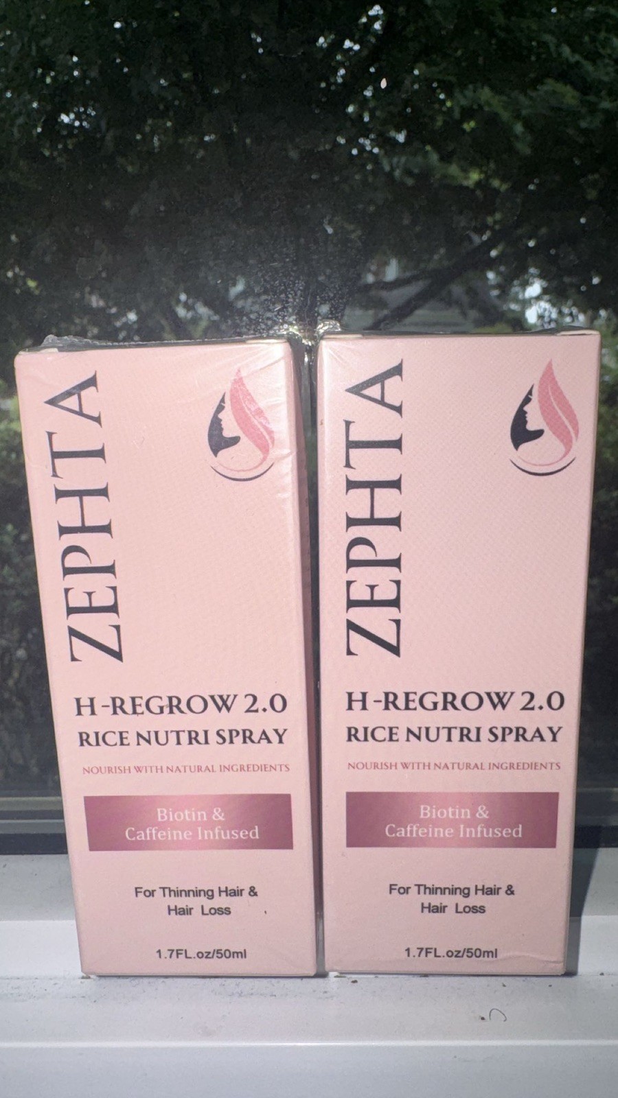 ZEPHTA H-REGROW 2.0 Rice Nutri Spray Biotin Caffeine Hair Loss 1.7 2 pack