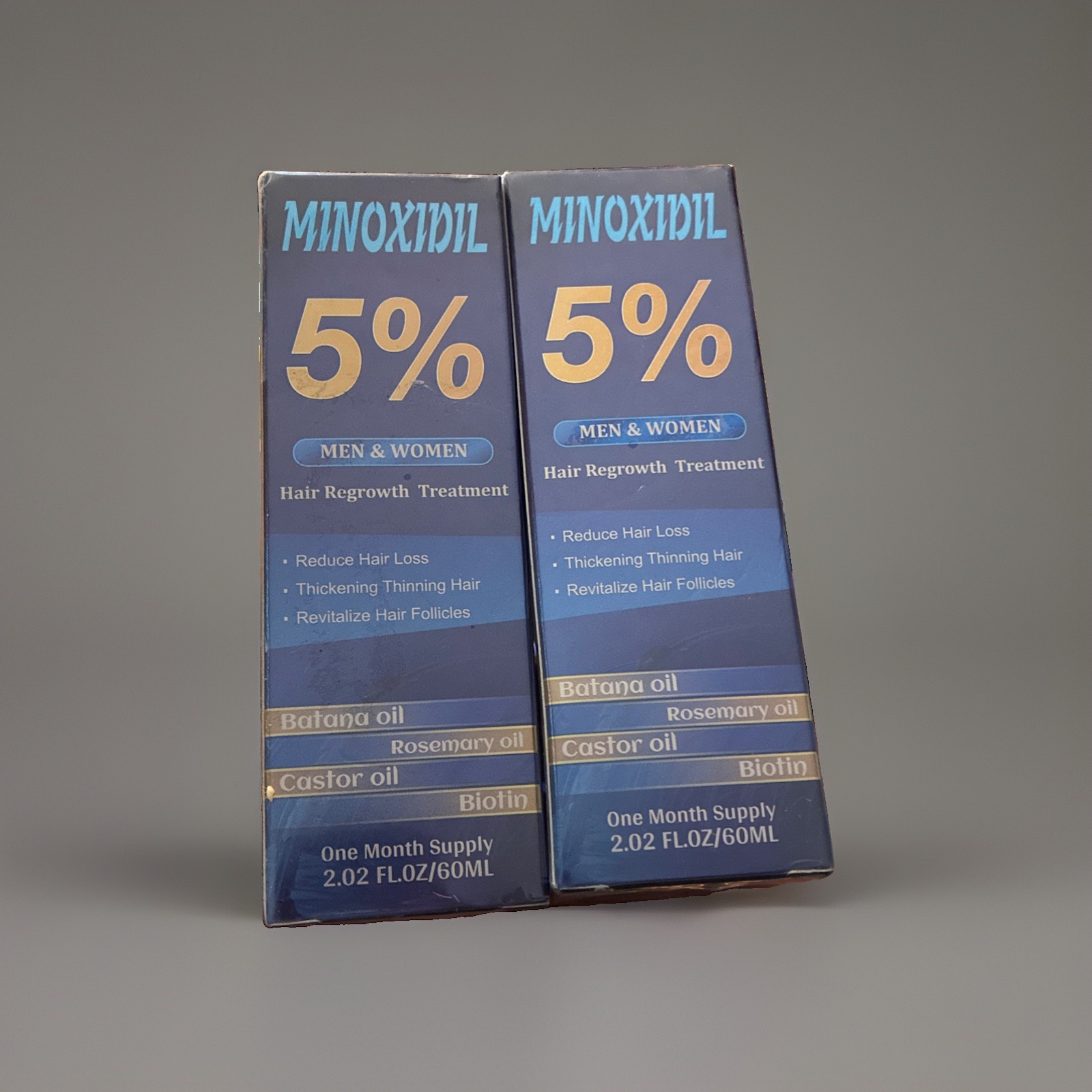 (2) Minoxidil Hair 5% Regrowth Treatment Men or Women 2.02 fl oz exp: 12/2028