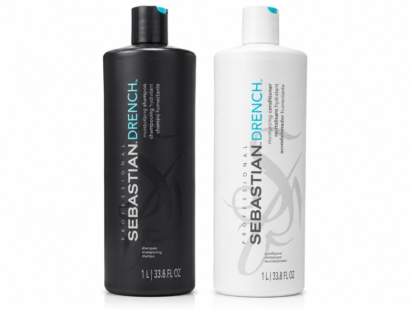 Sebastian Drench Moisturizing Shampoo & Conditioner Duo 33.8 oz / 1L Liter Set