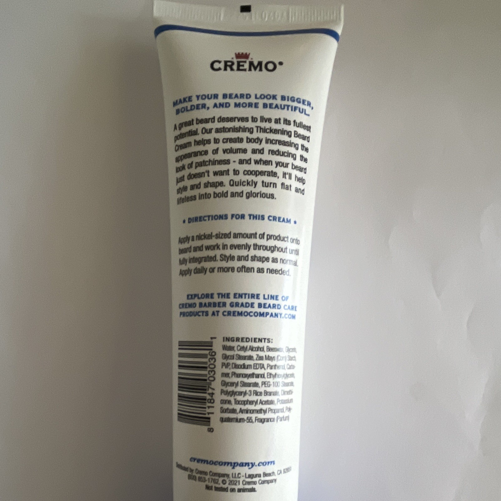 Cremo Barber Grade Beard Cream Thickening Molding/Shaping 4 fl oz Pack of 3