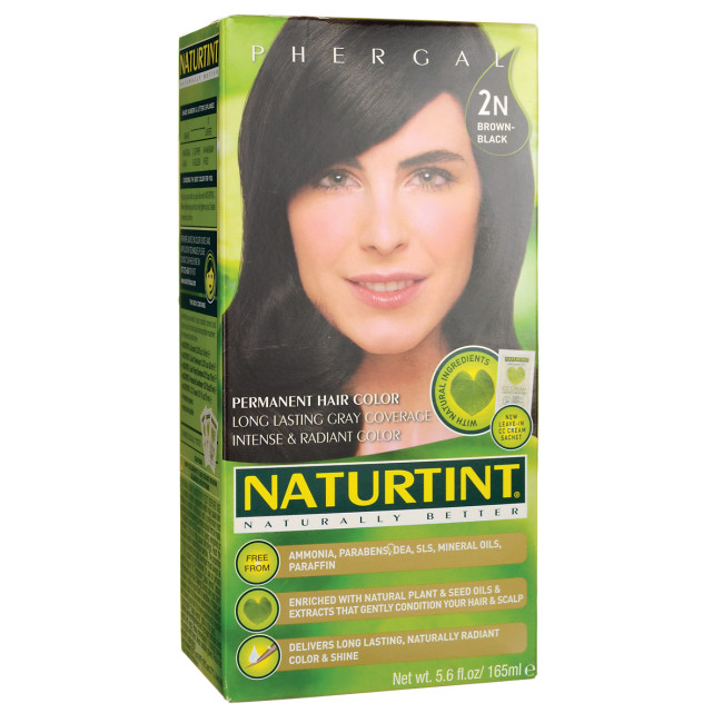 Phergal Naturtint 2N Brown Black Permanent Hair Color 165mL 5.28 fl oz Pack of 1