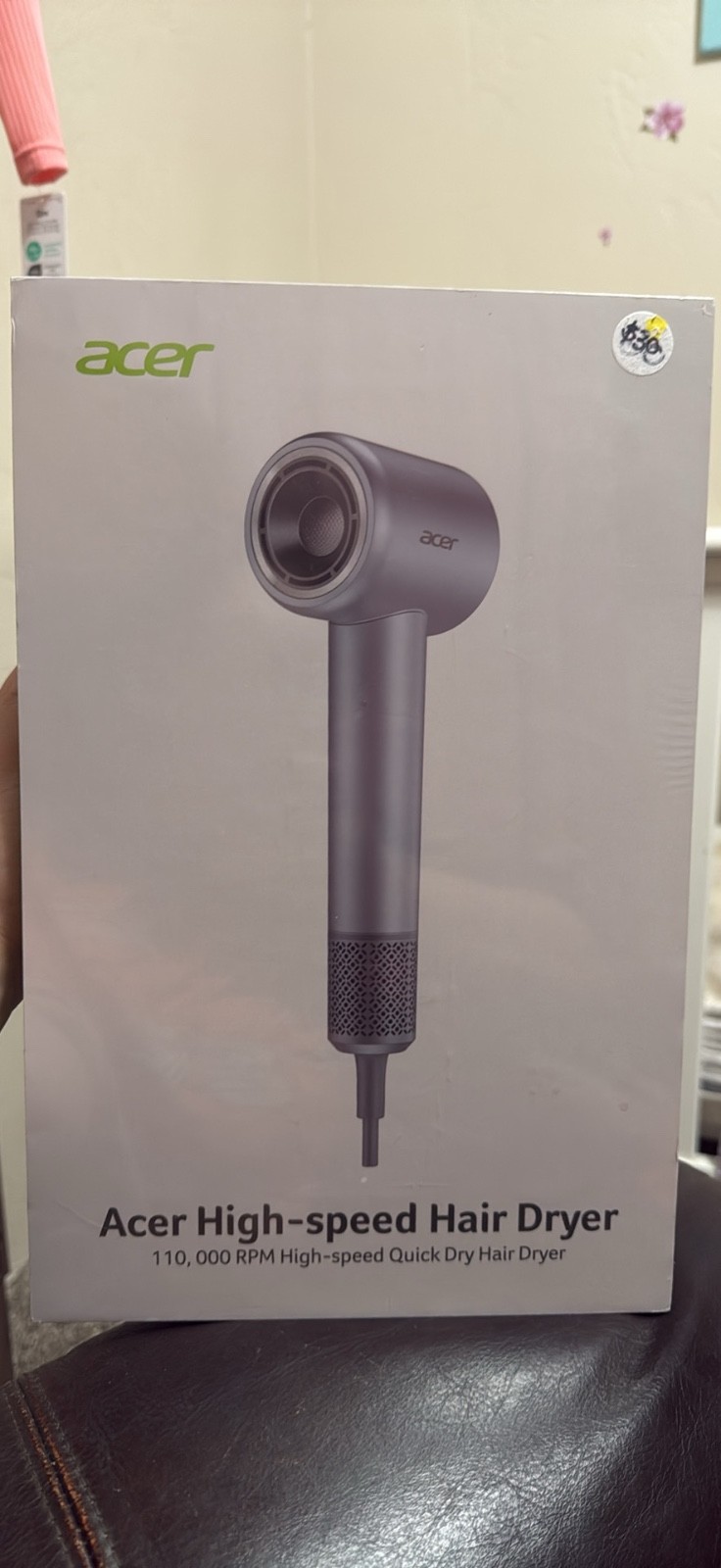 Acer GF-01 High-Speed Hair Dryer 1500W Electric Silver w/ Diffuser