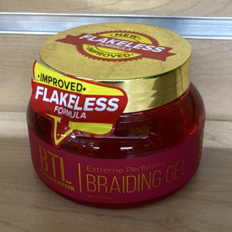 BTL Extreme Performance Braiding Gel Flakeless Formula Red 8 oz / 236 ml