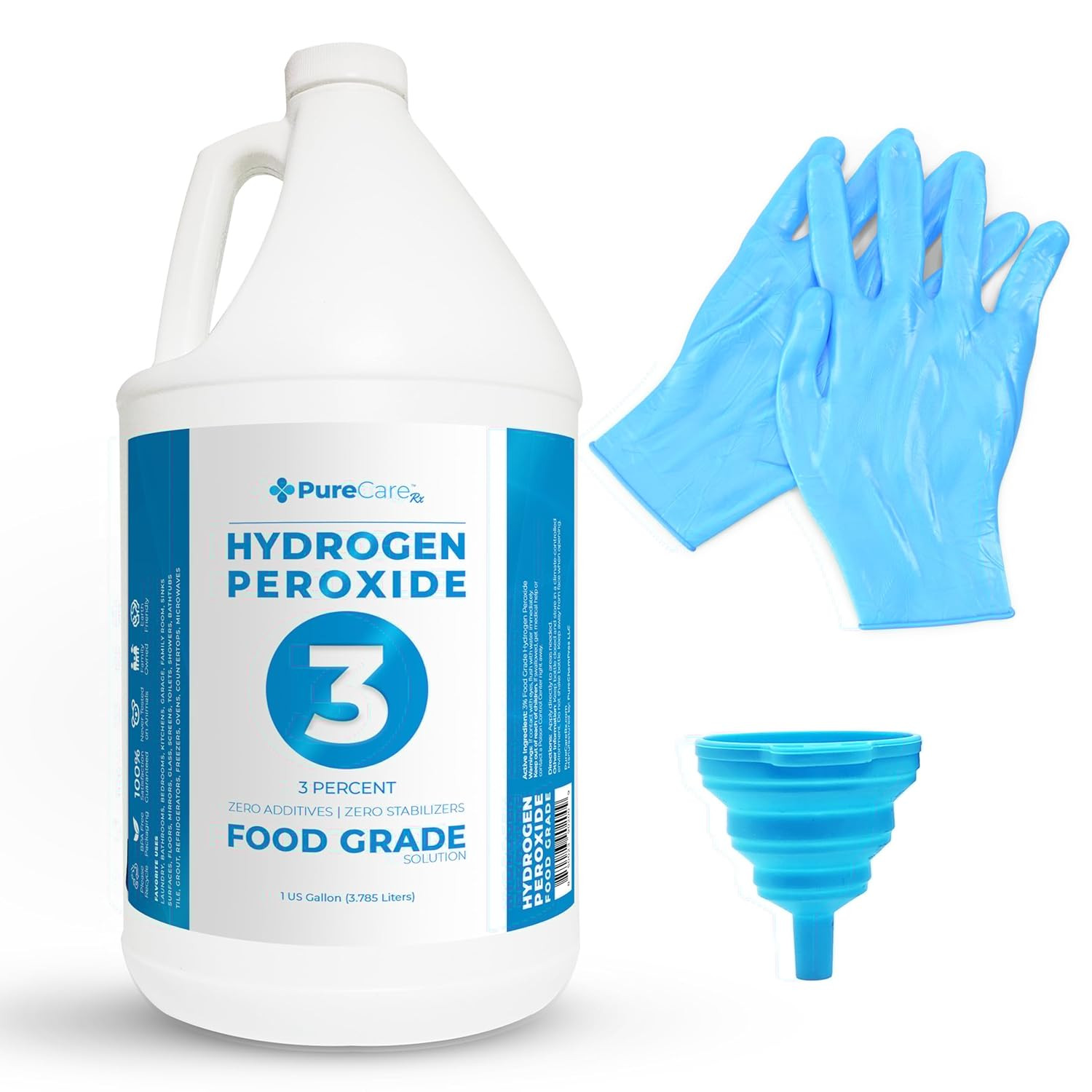 3% Food Grade Hydrogen Peroxide (1 Gallon) – No Added Stabilizers – Made in the