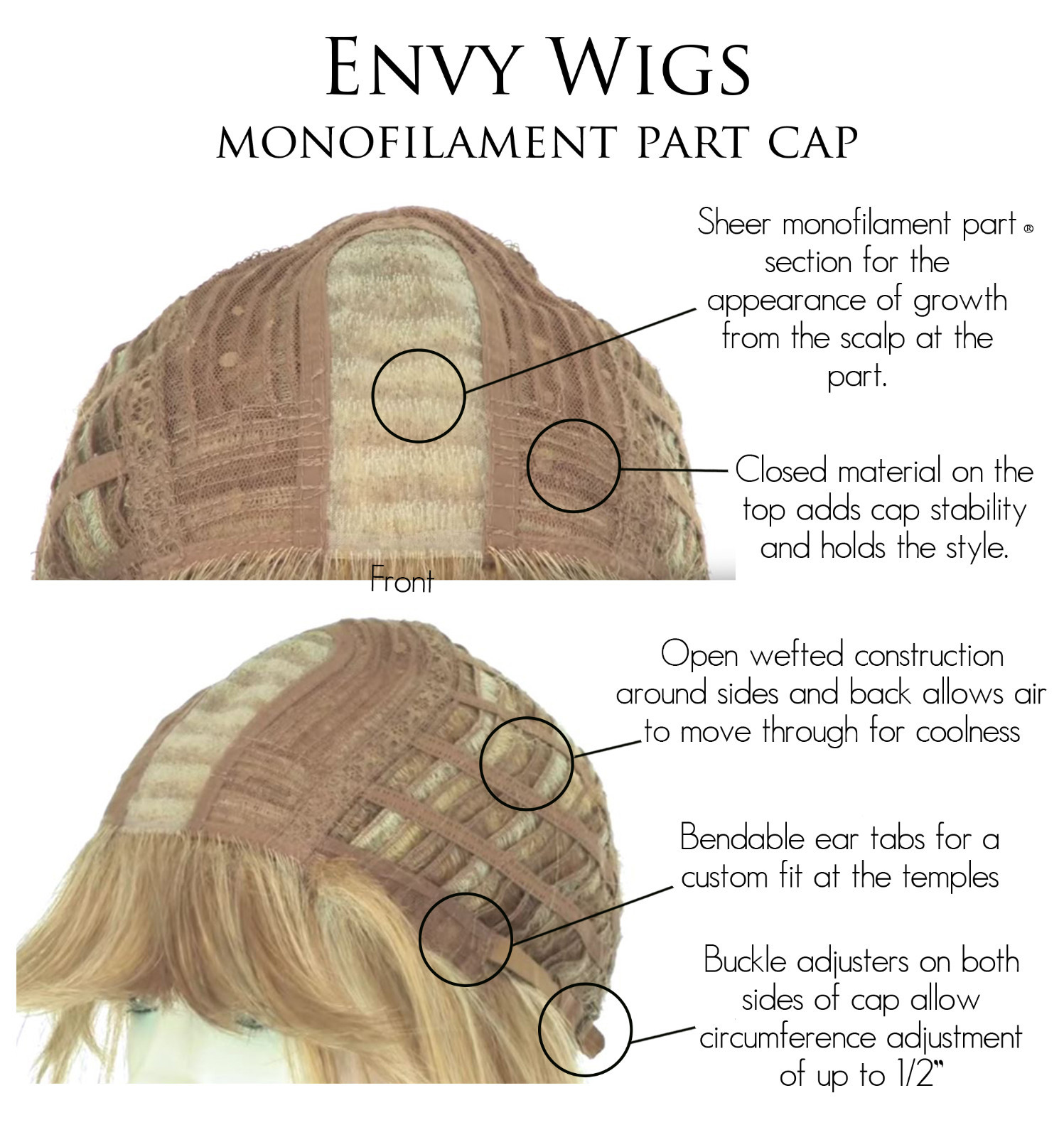 NADIA Wig by ENVY, Average Cap *ALL COLORS* Mono Part, Best Seller NEW