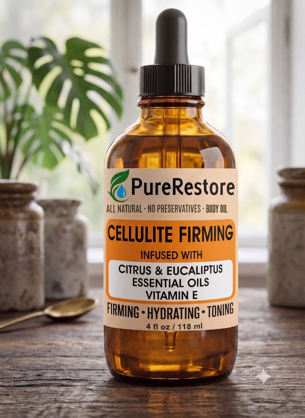 Cellulite Massage Oil All natural ingredients ,Citrus & Eucalyptus Essential