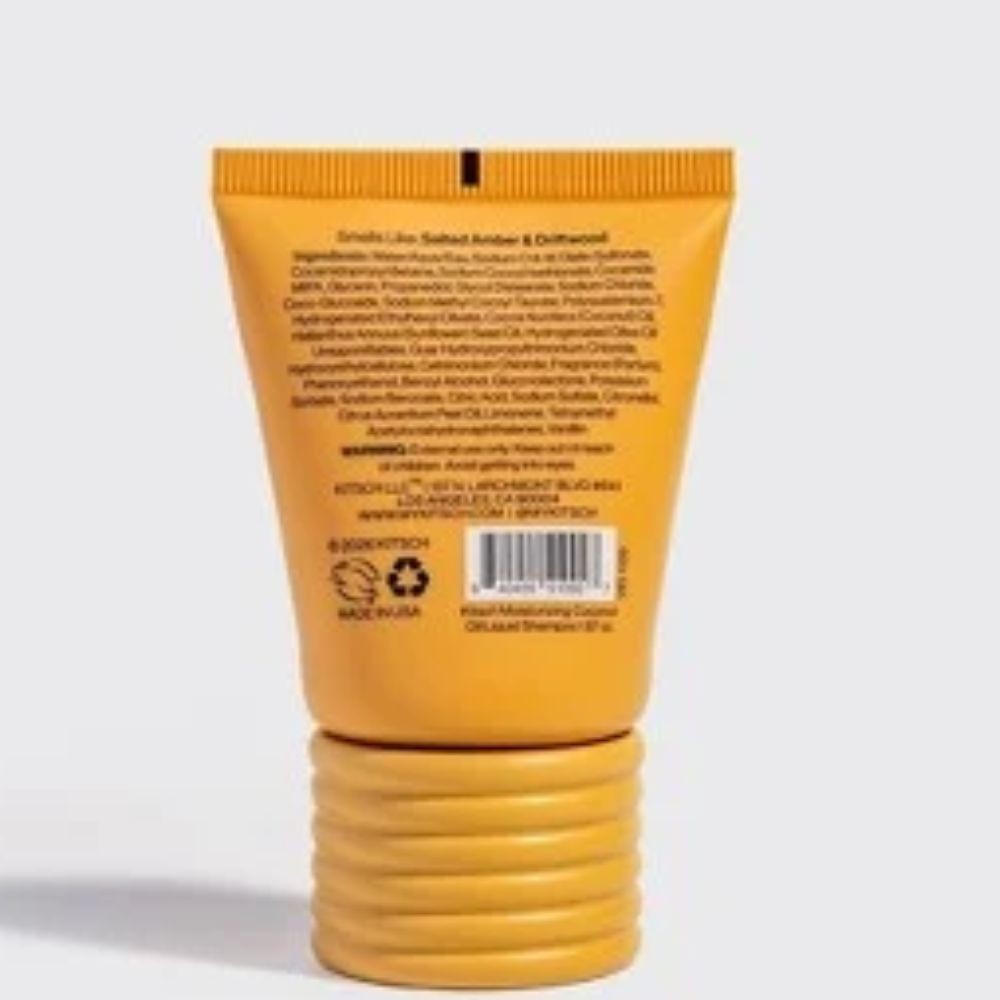 Kitsch Moisturizing Coconut Oil Liquid Shampoo – 1.87oz: For Coily & Curly Hair