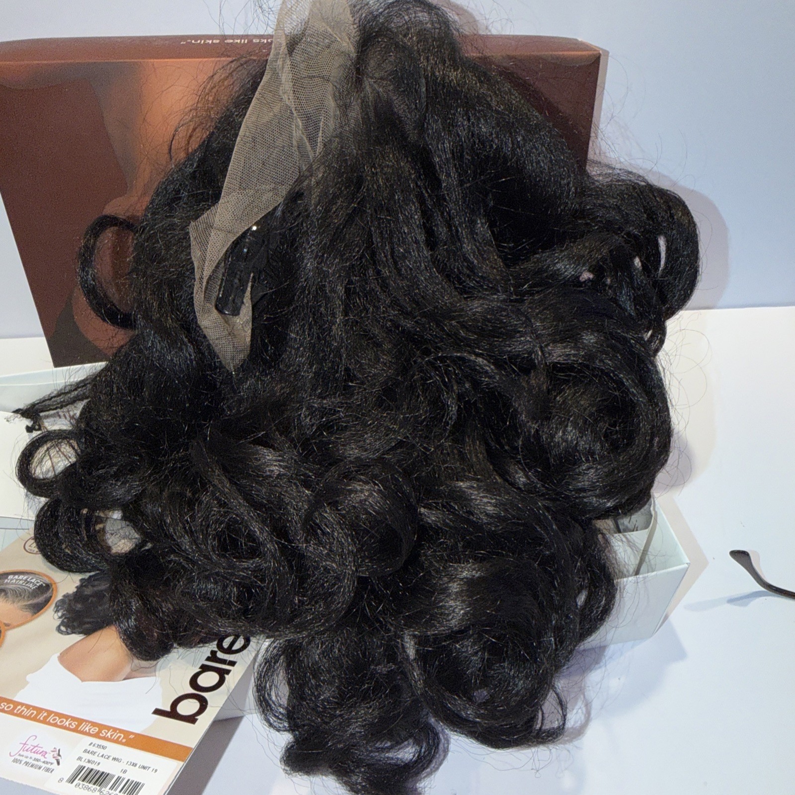 Sensationnel Bare Lace Glueless Lace Wig – 13×6 Unit 19 NIB Color Is 1B