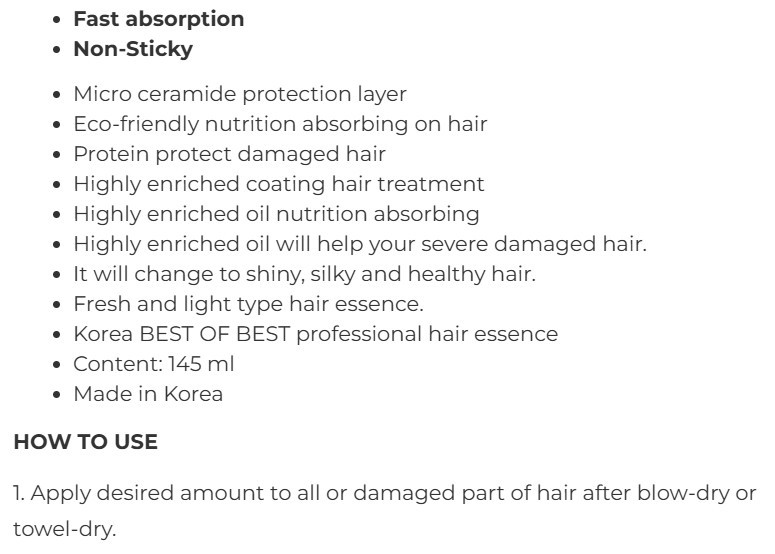 MCERADE Damage Hair Protector 145ml Korean Seller Korean Cosmetics KOREA MADE