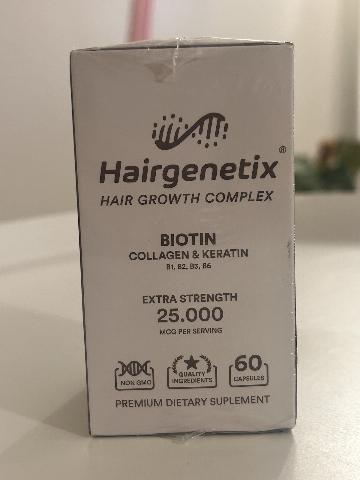Hairgenetix Hair Growth Complex Biotin Collagen & Keratin Extra Strength – 60￼