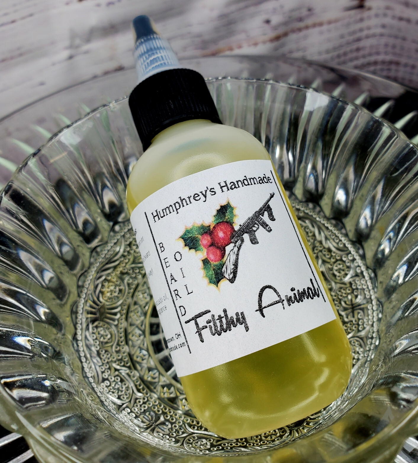 Men’s FILTHY ANIMAL Beard Oil, Bourbon Cherry Amber Beard Conditioner, Serum